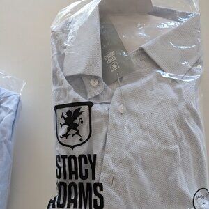 🔥 Brand New Stacy Adams Cotton Twill Dress Shirt Size 16-16½ (Large 34/35) 🔥